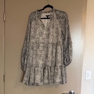 Chic Black and Cream Polka Dot Babydoll Dress